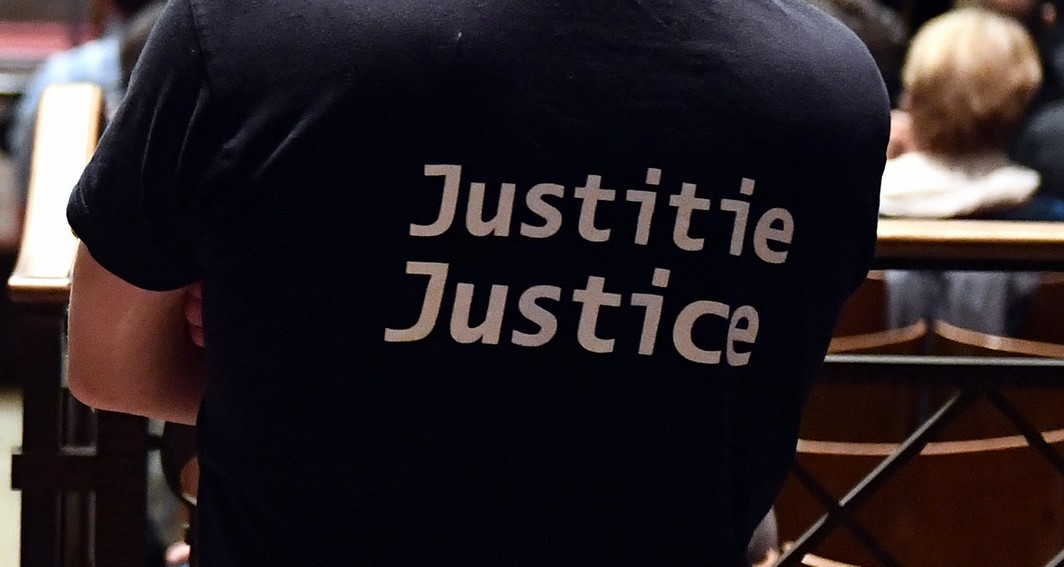 Illustration picture shows the jury composition before the start of the assize trial of Rabiaa Bouras before the assize court of Brussels Capital for the murder of Tarik Hmyed. BELGA PHOTO ERIC LALMAND