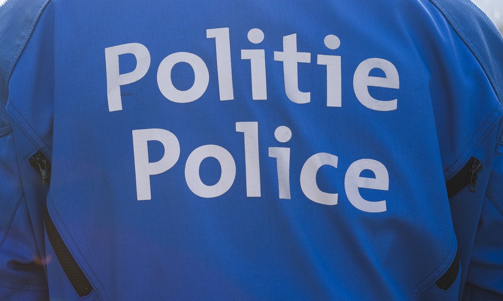 Illustration picture shows police during a control on fraud on the kilometer tax by Viapass, the government organization that monitors and controls the kilometer tax, Tuesday 14 March 2017, at Carrefour Leonard - Leonardkruispunt in Brussels. On 01 April 216, the Flemish, Walloon and Brussels Capital regions introduced a kilometer tax for trucks weighting more than 3.5 tons. Belgian and foreign trucks must have an OBU, On Board Unit, when driving on public roads in Belgium. BELGA PHOTO LAURIE DIEFFEMBACQ