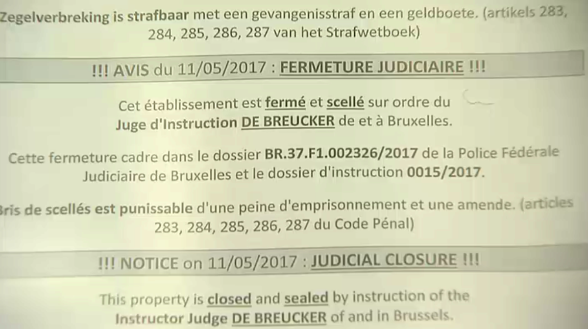 Fermeture Schaerbeek - Maison Close