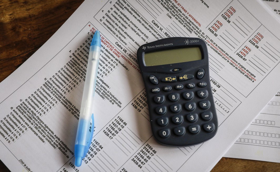 Illustration picture shows a tax declaration form after a press conference of the federal finance ministry on the 2017 tax declaration, Tuesday 25 April 2017, in Brussels. BELGA PHOTO THIERRY ROGE