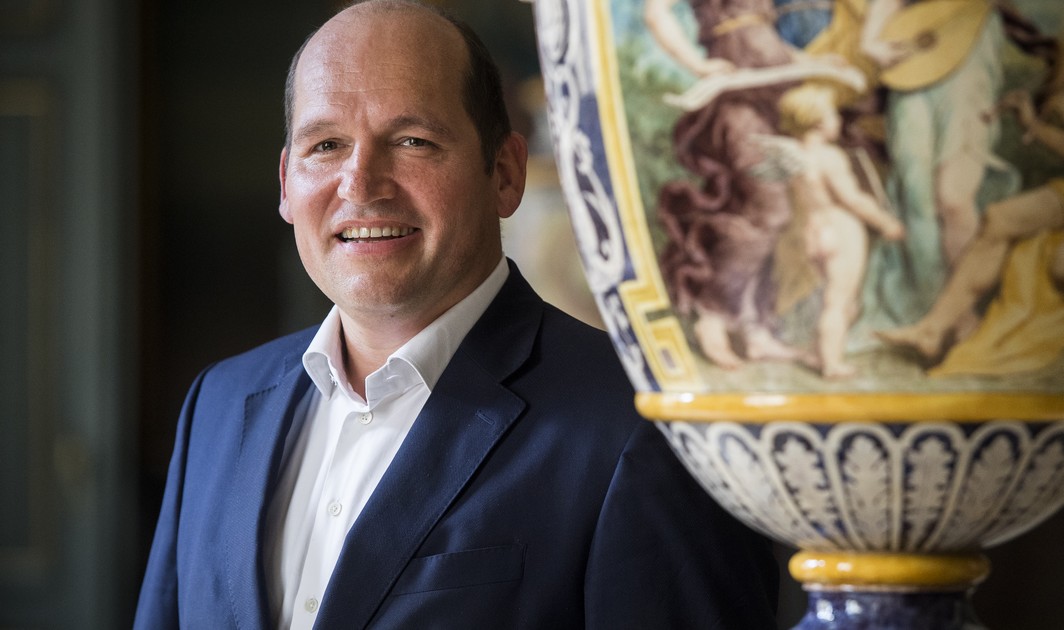 Newly Appointed Brussels Mayor Philippe Close poses for the photographer ahead of a press conference after a meeting of the Brussels' aldermen regarding the resignation of Mayor Mayeur, Friday 09 June 2017 at the Brussels city hall. Brussels Mayor Mayeur accepted general fees for attending meetings of the Samusocial, a non-profit organisation to help the homeless in the capital. Brussels alderman Close will succeed Mayeur. BELGA PHOTO LAURIE DIEFFEMBACQ