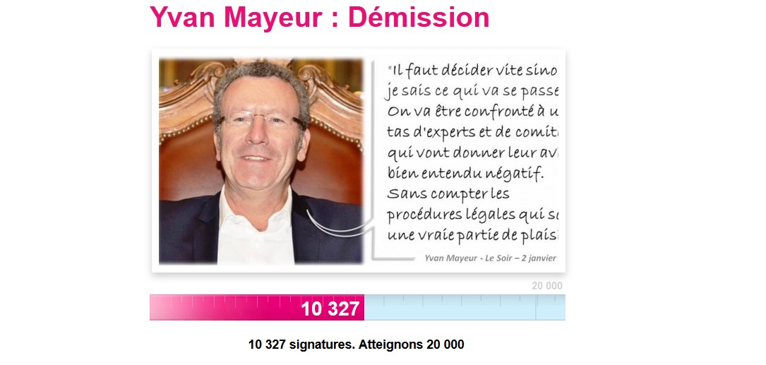 Pétition - Yvan Mayeur