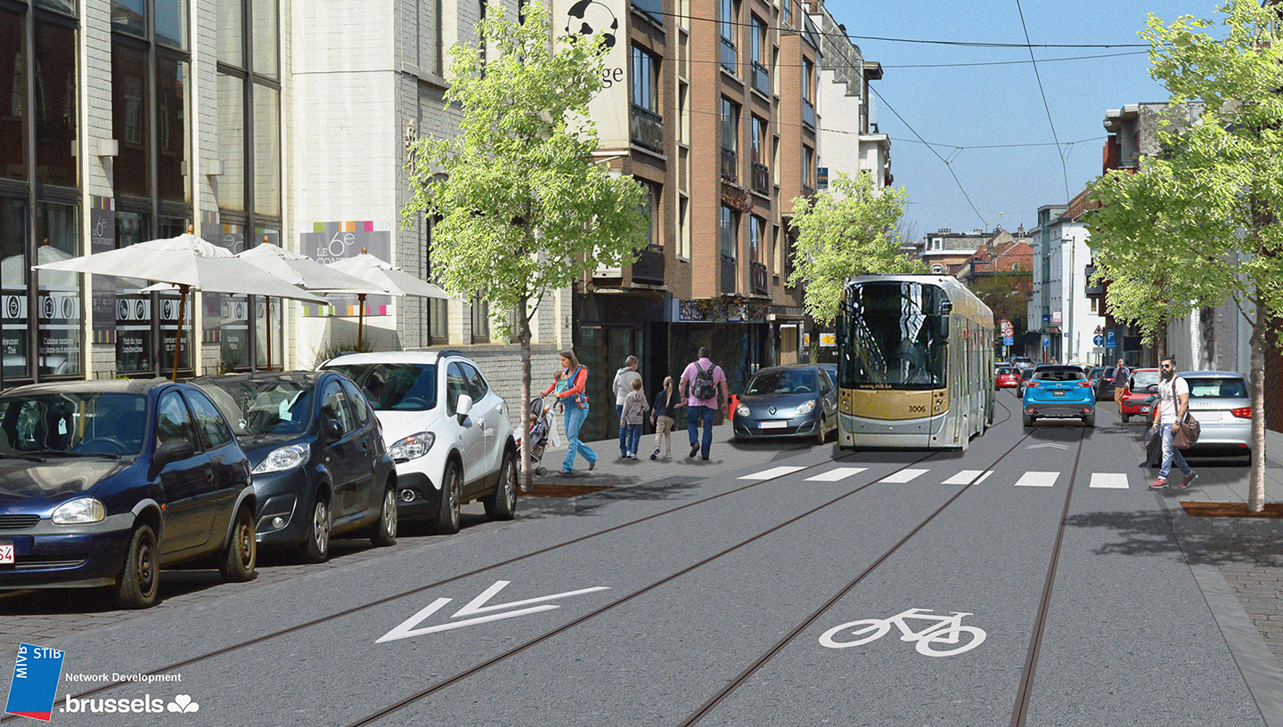 Alsemberg - Nouveau tram - STIB