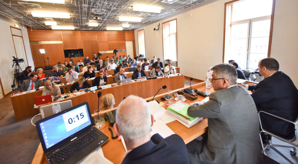 Illustration shows a general view of a session of Brussels Region parliamentary inquiry commission on Samusocial, in Brussels, Thursday 29 June 2017. BELGA PHOTO JEAN-LUC FLEMAL