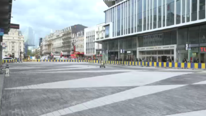 Fin des travaux du piétonnier à la place De Brouckère - BX1