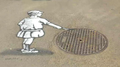 Les oeuvres du street artist Oak Oak défient le paysage - BX1