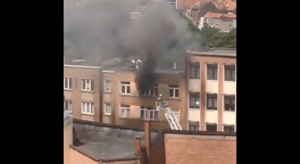 Incendie - Schaerbeek Chaussée de Louvain - Bruzz