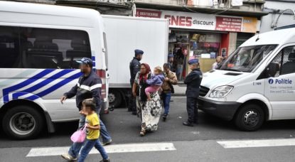 Squat Saint-Josse - Police Évacuation - Belga Eric Lalmand