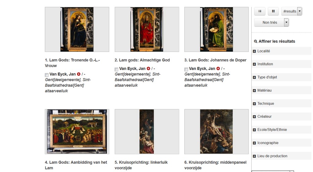 Sélection Oeuvres Françaises Institut Royal Patrimoine Artistique IRPASélection Oeuvres Françaises Institut Royal Patrimoine Artistique IRPA