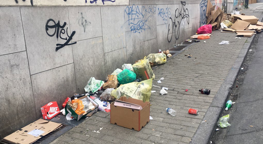 Poubelles Ixelles Porte de Namur - Marie-Noelle Dinant