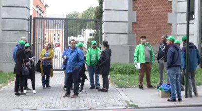 Manifestation Syndicats École Européenne IV Bruxelles - Nicolas Franchomme