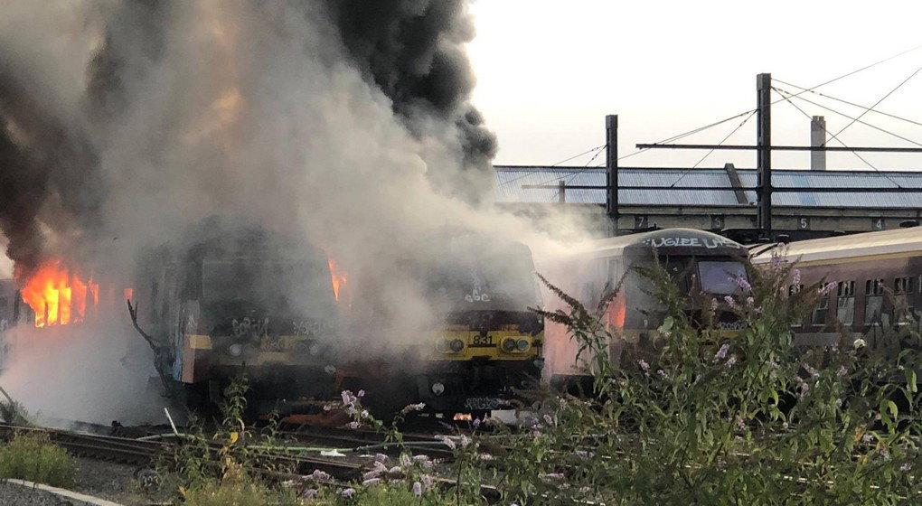 Incendie Trains Schaerbeek Formation