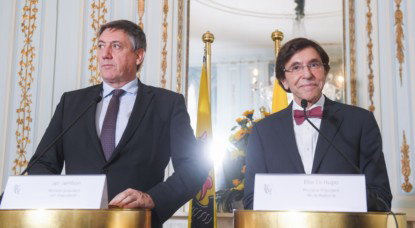 Jan Jambon - Elio Di Rupo - Belga Laurie Dieffembacq