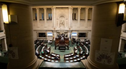 Chambre - Parlement fédéral - Vide avec coronavirus - Belga Benoit Doppagne