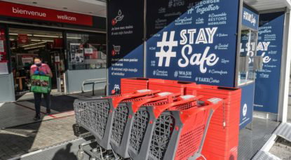 Carrefour Désinfection Place Jourdan - Belga Bruno Fahy