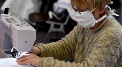 Fabrication masque tissu - Belga Dirk Waem