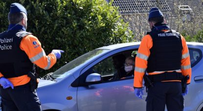 Police Contrôle Confinement La Calamine - Belga Eric Lalmand