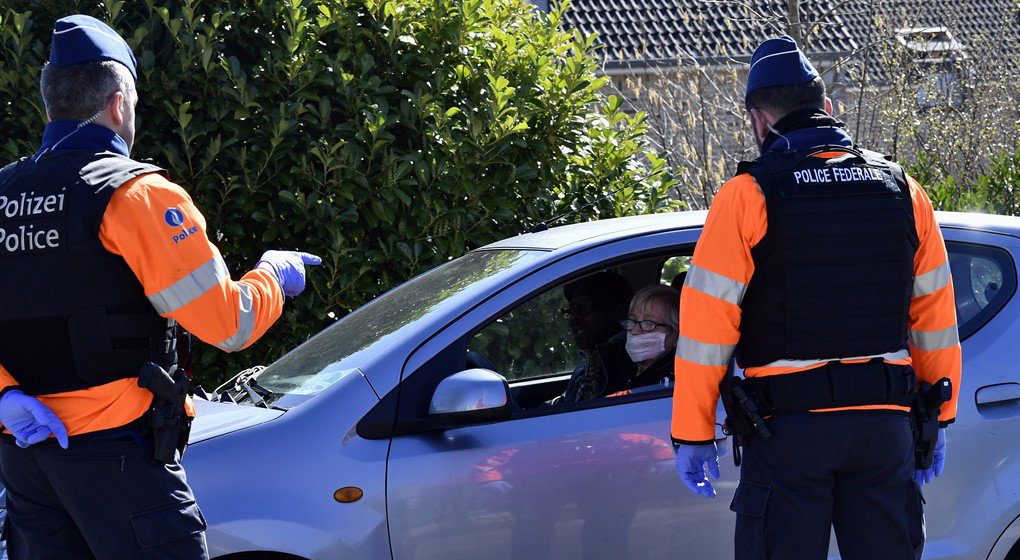 Police Contrôle Confinement La Calamine - Belga Eric Lalmand