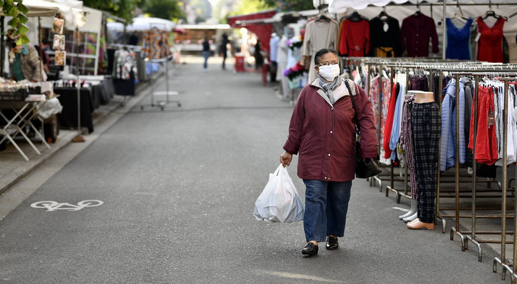 Marché vide Coronavirus - Belga Eric Lalmand
