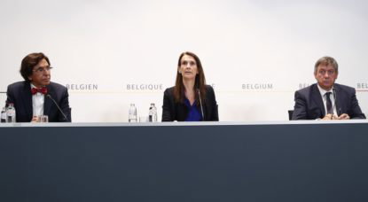 Conseil National de Sécurité - Elio Di Rupo Sophie Wilmes Jan Jambon - Belga Francois Lenoir