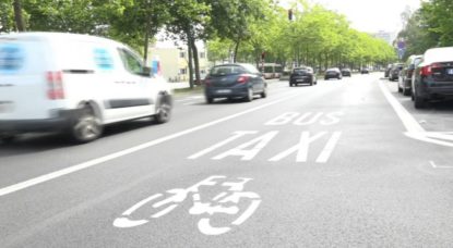 Anderlecht - Boulevard Sylvain Dupuis - Nouvelle piste cyclable bande bus - Capture BX1