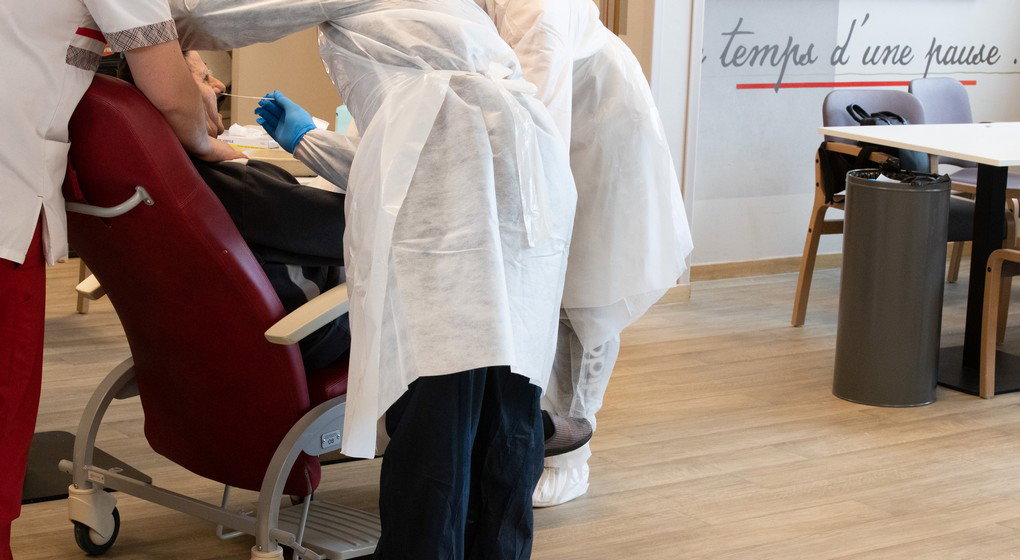 Test Coronavirus Covid-19 Maison de repos Home - Belga Benoit Doppagne