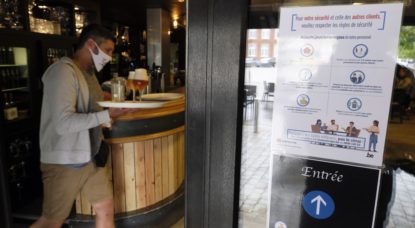 Café Masque Coronavirus Covid-19 - Belga Eric Lalmand