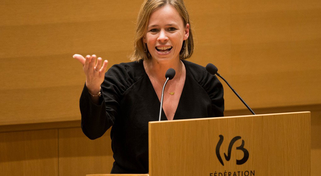 Caroline Désir - Ministre de l'Education Parlement Fédération Wallonie Bruxelles - Belga Nicolas Maeterlinck