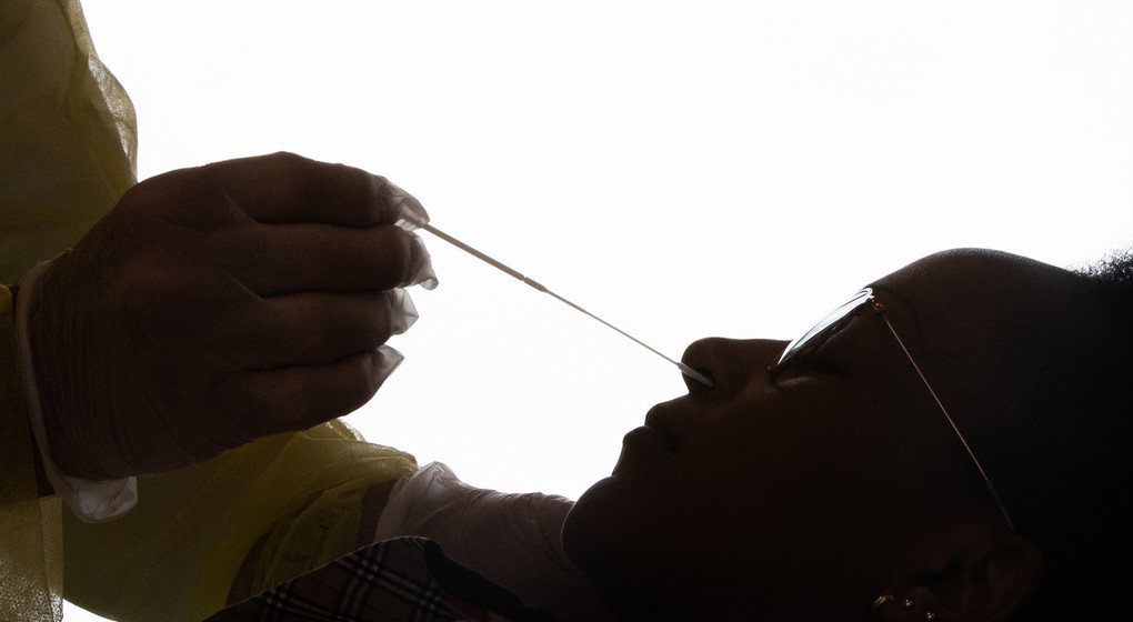 Test Coronavirus Covid-19 Écouvillon - Belga Benoit Doppagne
