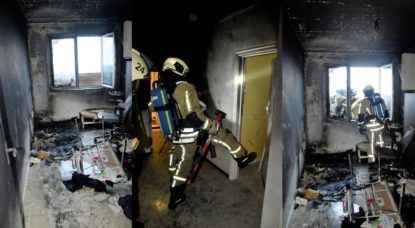 Incendie Molenbeek Boulevard Mettewie 26082020 - Walter Derieuw Pompiers de Bruxelles
