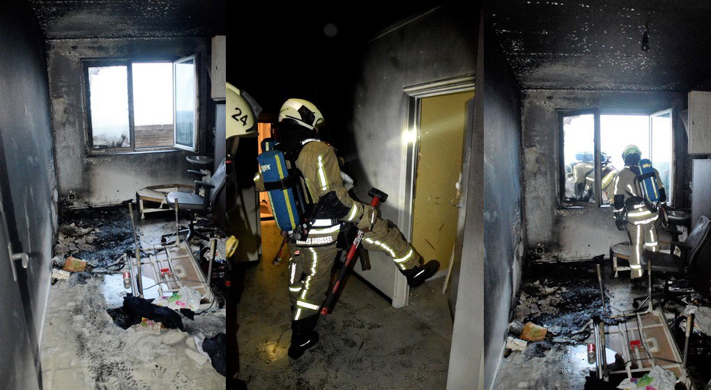 Incendie Molenbeek Boulevard Mettewie 26082020 - Walter Derieuw Pompiers de Bruxelles