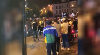 Arrestation Schaerbeek Police 14 aout - Vidéo Twitter SLFP Police