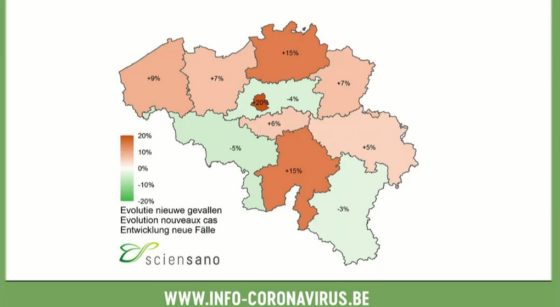 Carte Nouveaux Cas Covid-19 au 23122020 - Sciensano