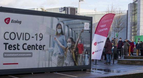 Centre de test Covid-19 Coronavirus Brussels AIrport Zaventem - Belga Nicolas Maeterlinck