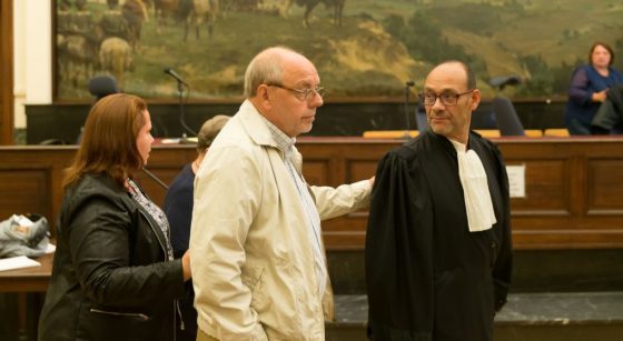 Sylvia B Christian Van Eyken et avocat Marc Uyttendaele - Belga James Arthur Gekiere