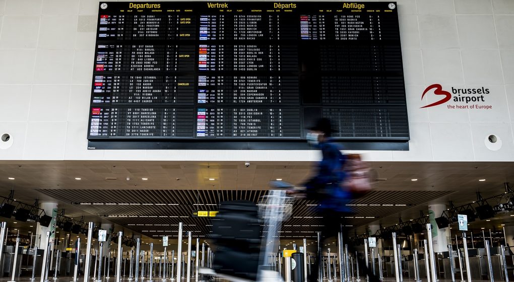 Brussels Airport Hall d'entrée Covid-19 Crise sanitaire - Belga Jasper Jacobs