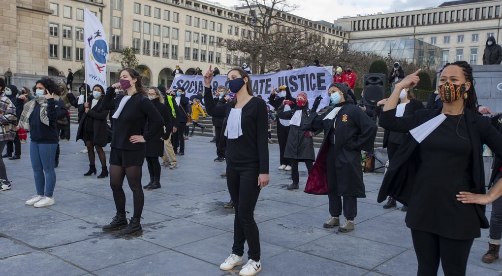 Klimaatzaak Affaire Climat Manifestation Mont des Arts 15032021 - Belga Nicolas Maeterlinck