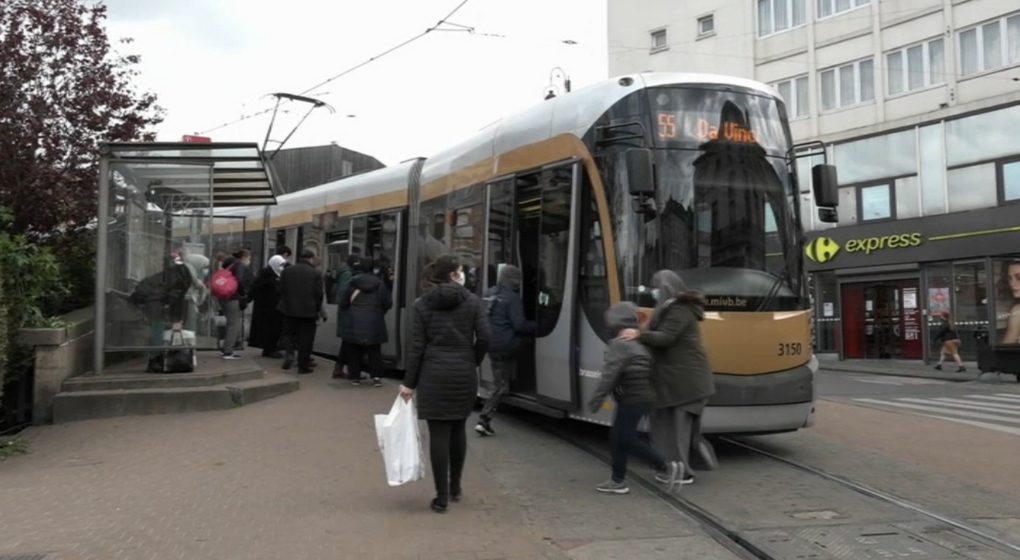 Tram 55 Stib Cage aux Ours Schaerbeek - Capture BX1