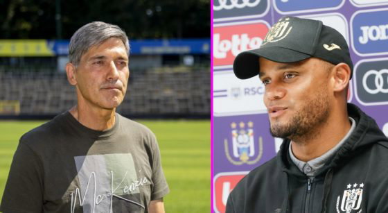Felice Mazzu Vincent Kompany Union Saint-Gilloise RSC Anderlecht - Belga Bruno Fahy Jonas Roosens