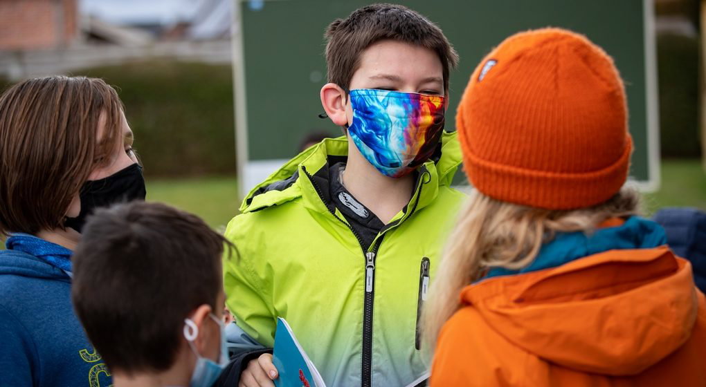 Enfants Élèves Classe Masques Covid-19 Coronavirus - Belga Kurt Desplenter