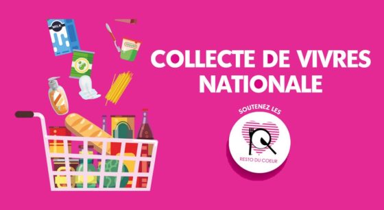 Collecte de vivres Restos du Coeur - Affiche