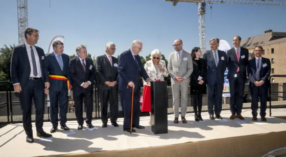 Inauguration Chantier Institut Roi Albert II Cliniques Saint-Luc - Belga Hatim Kaghat