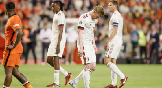 Diables rouges Kevin De Bruyne Déçu - Belgique Pays-Bas Juin 2022 - Belga Bruno Fahy