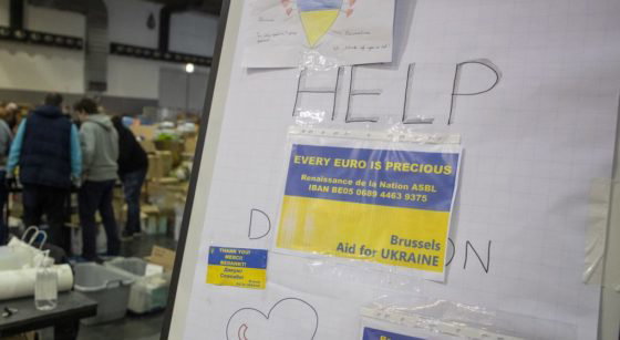 Aide Solidarité Ukraine Heysel - Belga Nicolas Maeterlinck