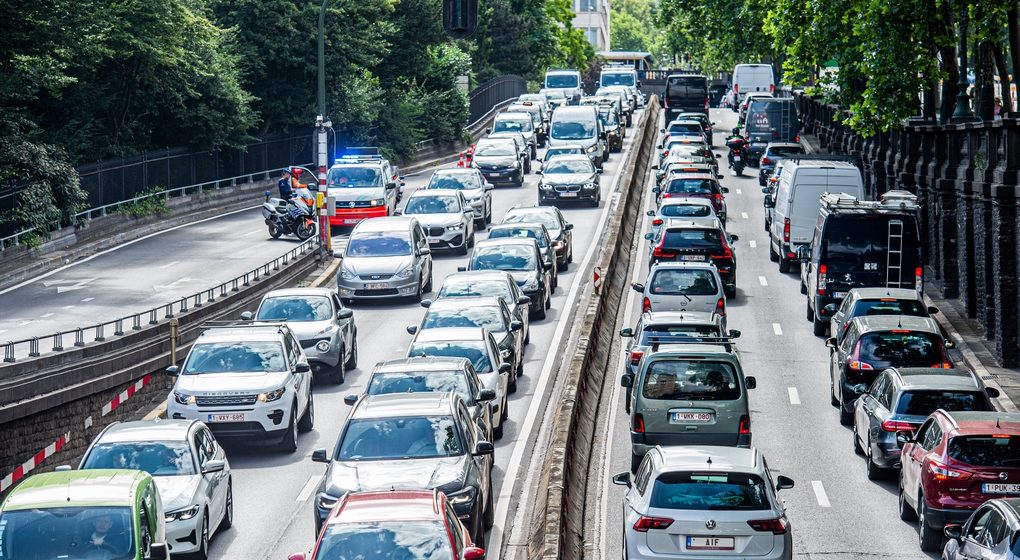 Files Embouteillages Trafic Voitures Botanique - Belga Jonas Roosens