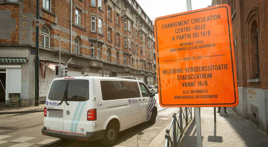 Plan GoodMove Pentagone Ville de Bruxelles circulation - Belga James Arthur Gekiere