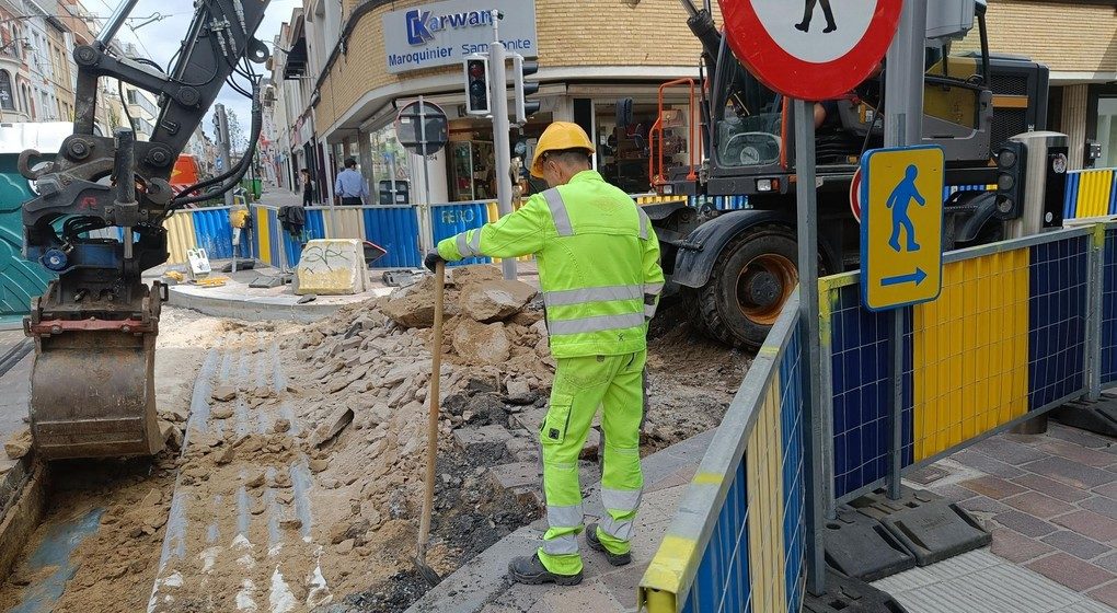 Travaux Rue Xavier De Bue Chaussée d'Alsemberg - Photo Commune d'Ucle