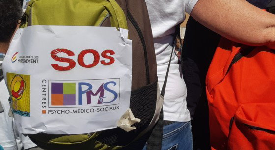Manifestation Centres PMS Psycho-médico-sociaux - Belga Edric Rorive