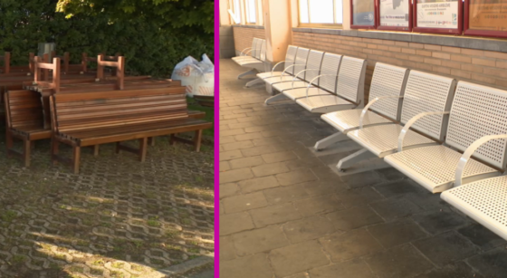 Nouveaux bancs gare du nord - Photo : BX1