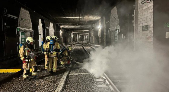 Incendie Bruxelles Central 07112022 - Walter Derieuw Pompiers de Bruxelles